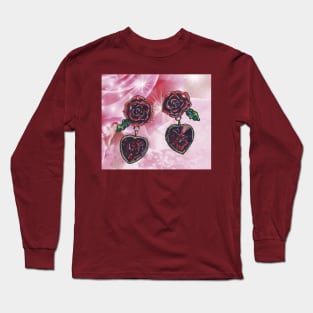 Earrings with Roses Long Sleeve T-Shirt